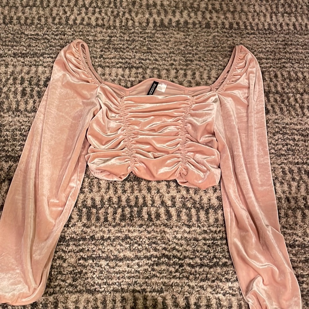 Divided Velvet Top